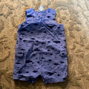 Blue fish romper